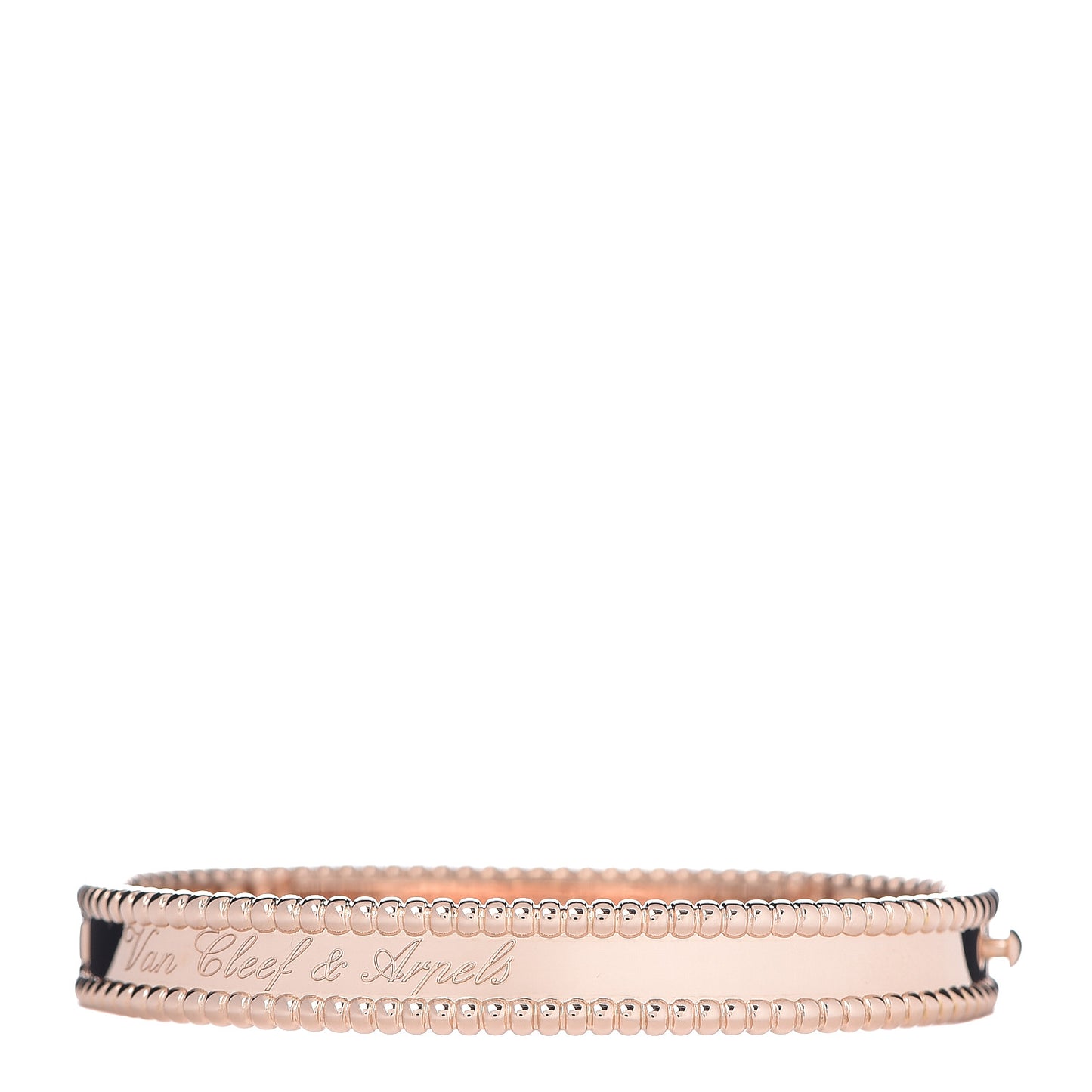 18K Rose Gold Perlee Signature Bangle Bracelet S