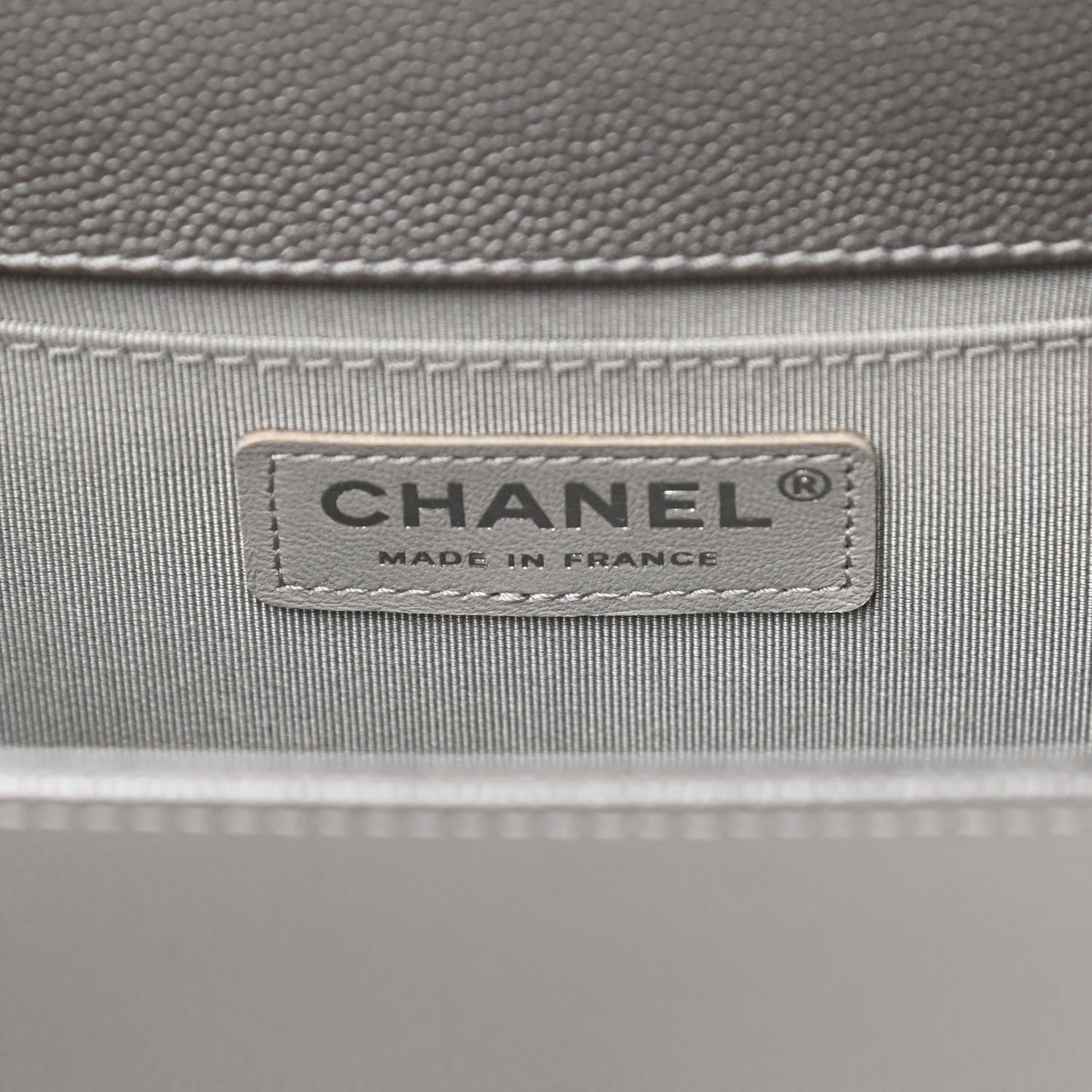 Metallic Caviar Quilted Medium Boy Flap Silver