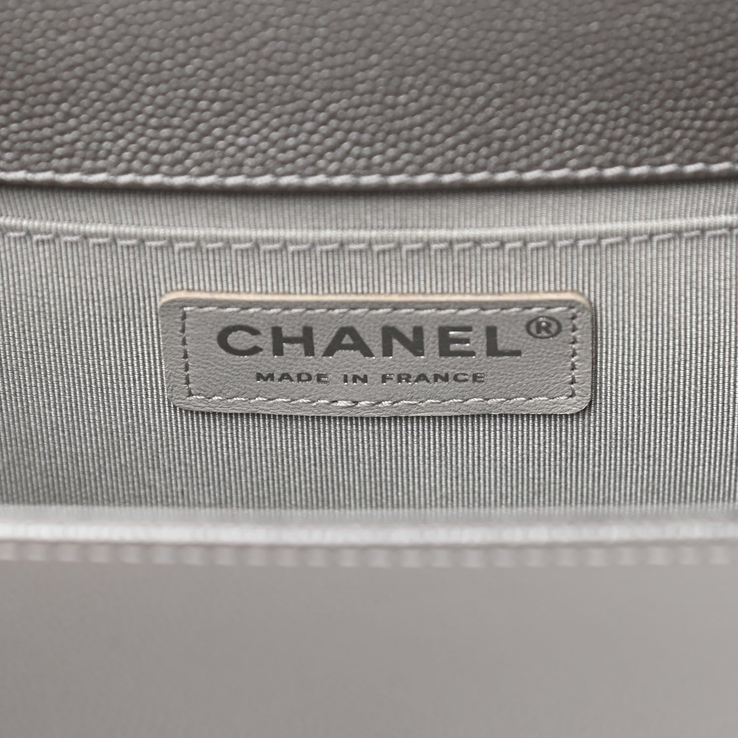 Chanel Metallic Caviar Quilted Medium Boy Flap Silver 6 of 12
