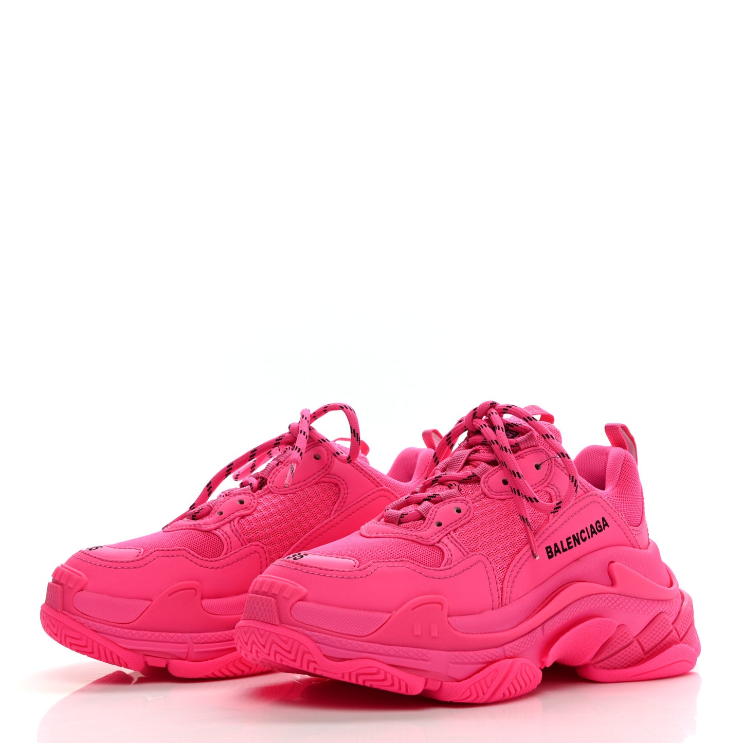 Fabric Mesh Womens Triple S Sneakers 35 Pink