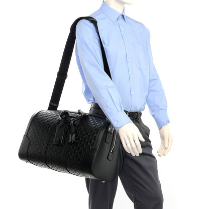 Gucci Guccissima Signature Medium Duffle Black 2 of 7