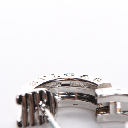 Bulgari 18K White Gold Small B.Zero1 Hoop Earrings 4 of 4