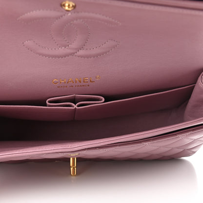 Chanel Lambskin Quilted Medium Double Flap Light Purple 5 of 11