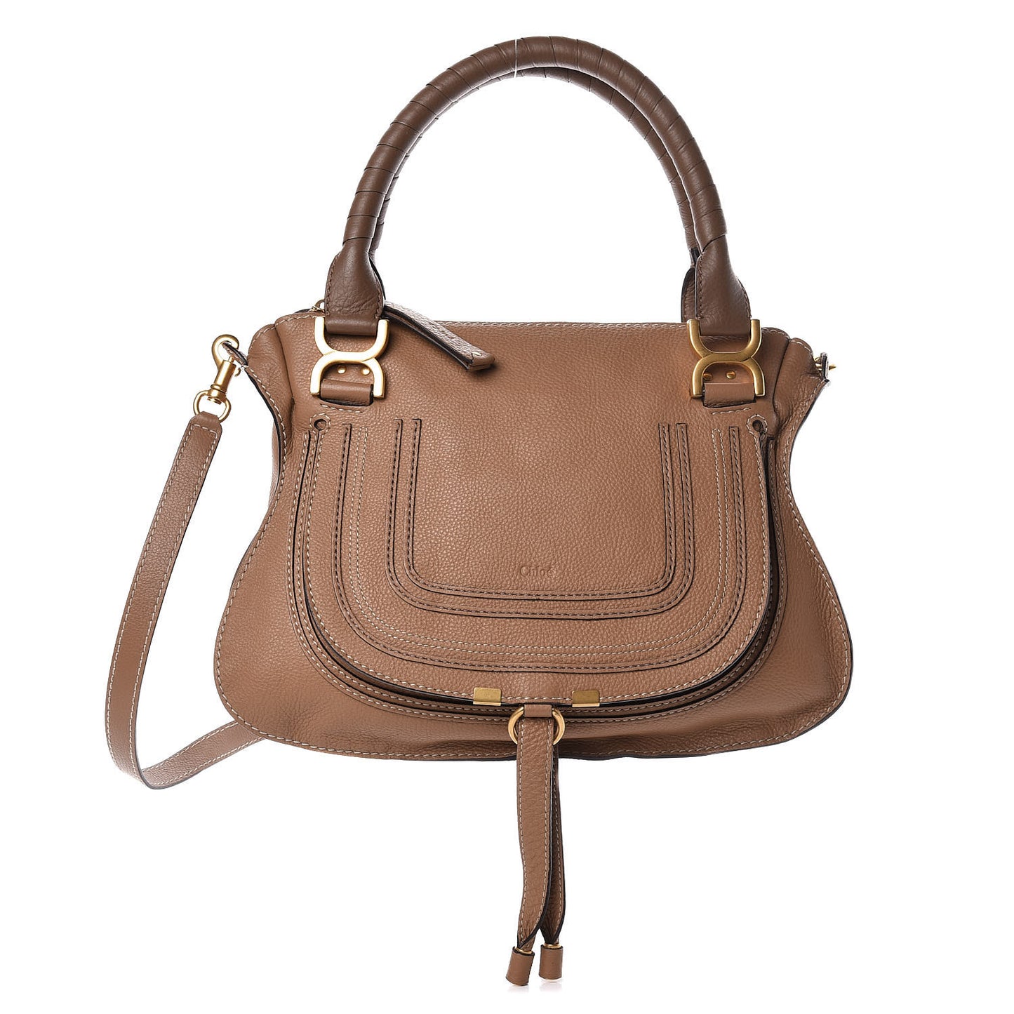 Calfskin Medium Marcie Satchel Nut
