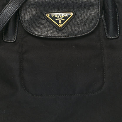 Prada Tessuto Nylon Saffiano Tote Black 7 of 10