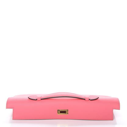 Hermes Swift Kelly Cut Clutch Pochette Rose Azalee 15 of 27