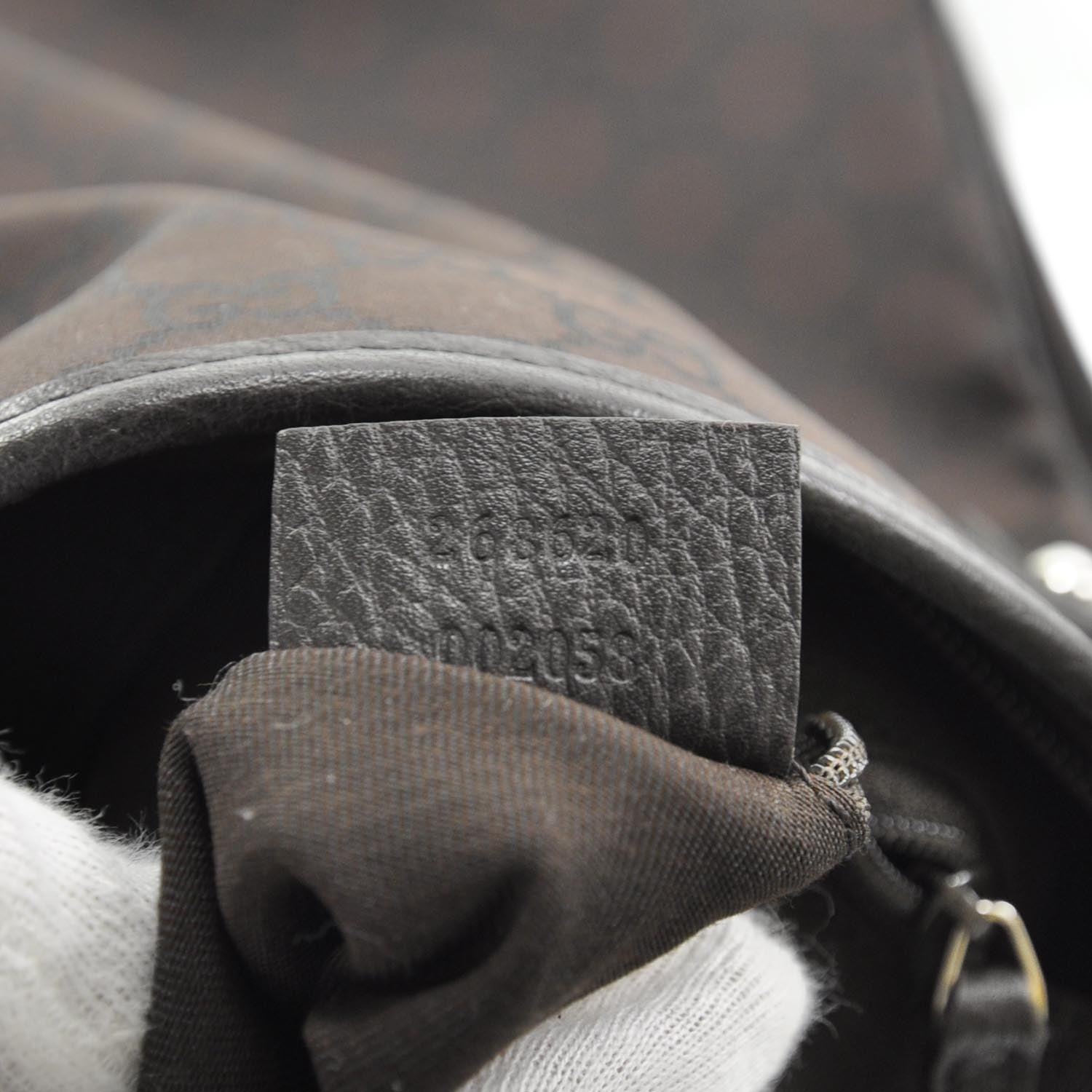 Gucci Nylon Monogram Jolicoeur Charms Messenger Brown 8 of 9