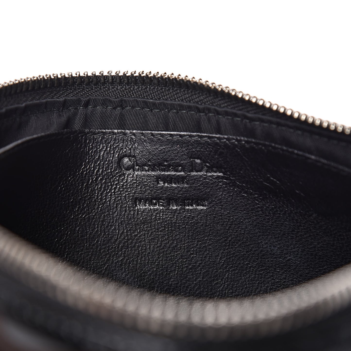 Patent Cannage Chain Pouch Black