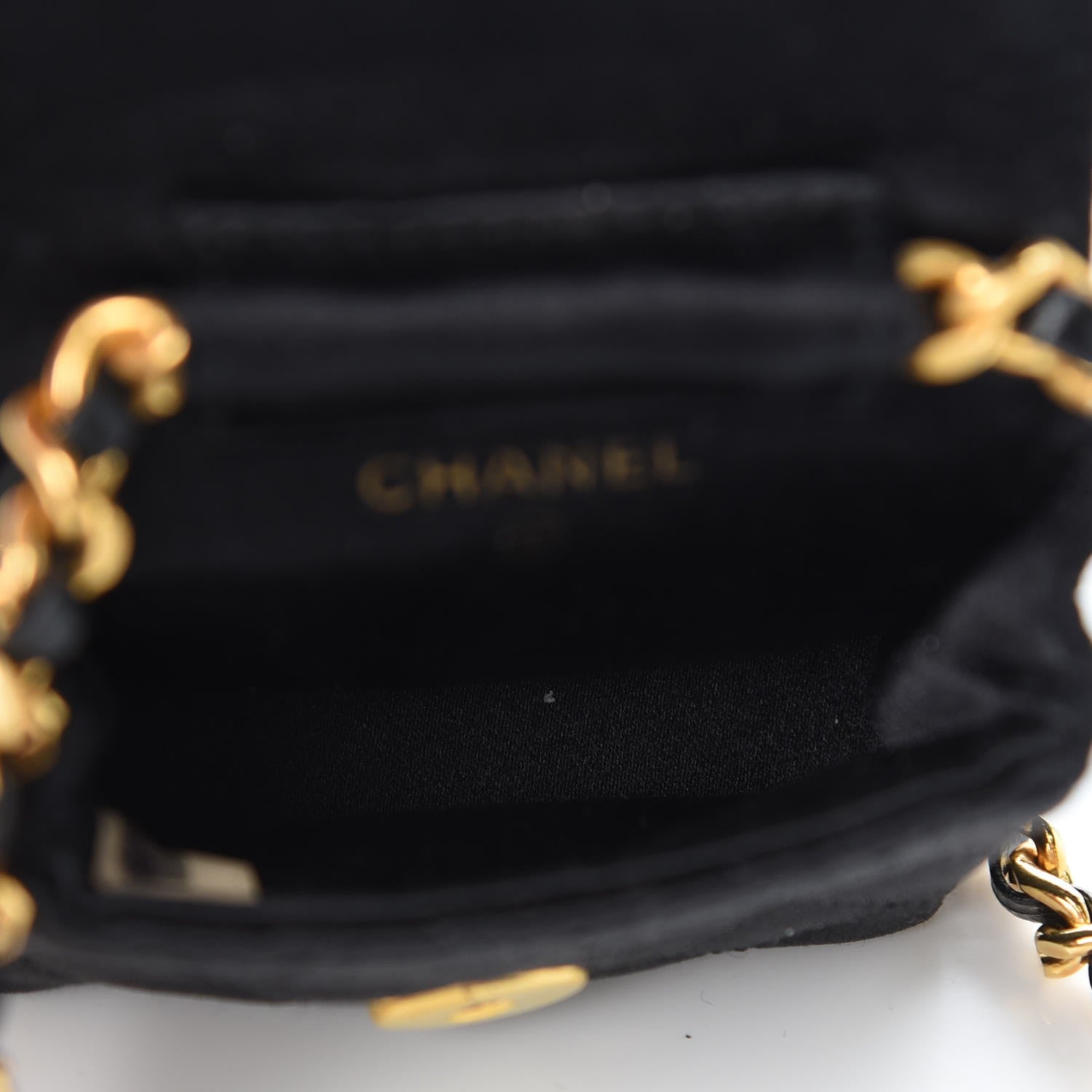Chanel Satin Quilted Micro Mini Flap Black 6 of 9