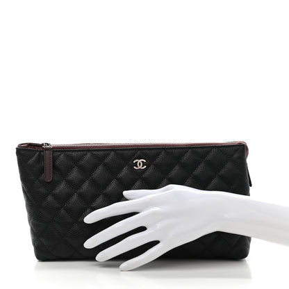 Chanel Caviar Quilted Cosmetic Case Black 2 of 10