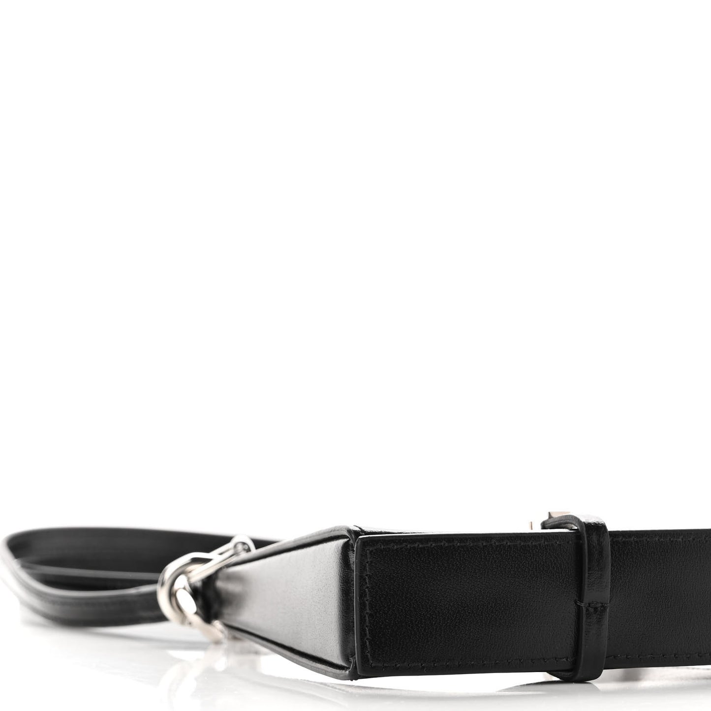 Brushed Calfskin Micro Cut Out Shoulder Bag Black