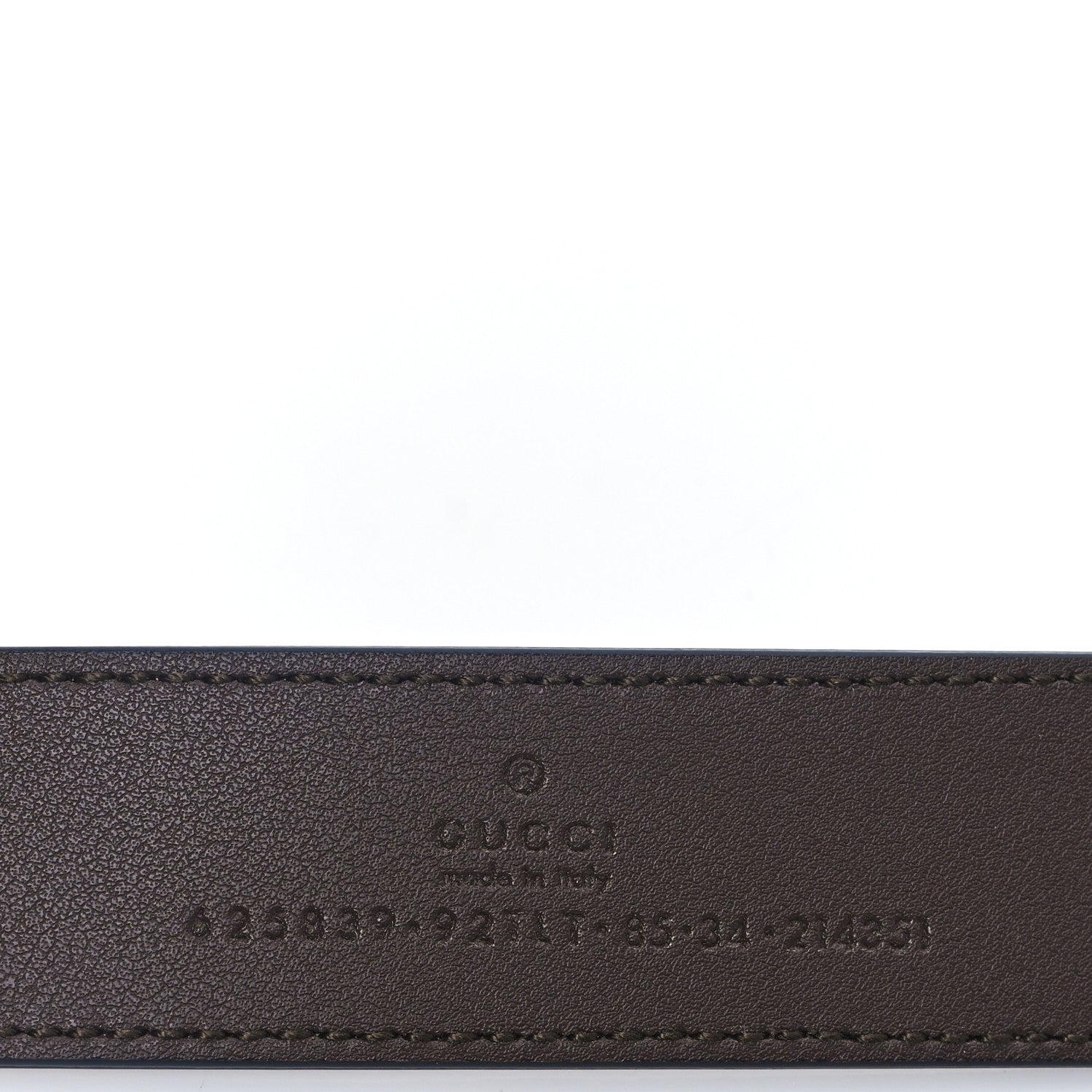 Gucci GG Supreme Monogram Matte Plutone Calfskin Double G 30mm Belt 85 34 Beige Ebony New Acero 4 of 5