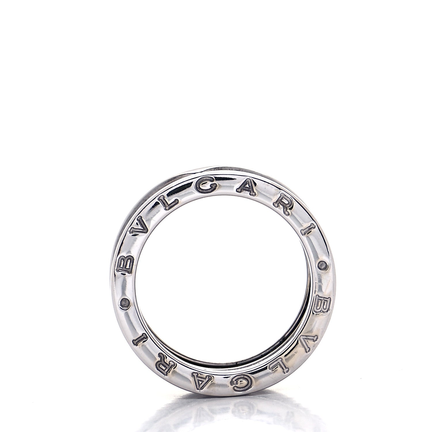 Bulgari 18K White Gold B.Zero1 Four-Band Ring 54 7 4 of 5