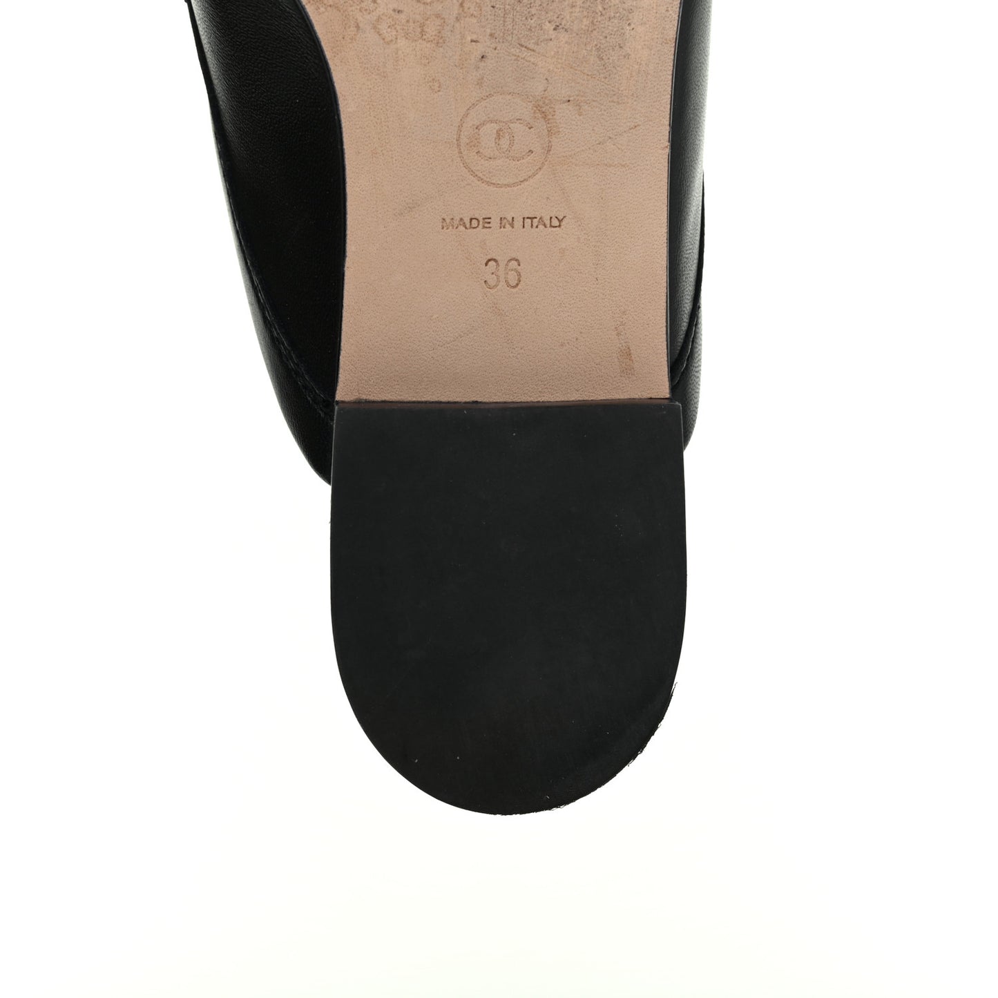 Lambskin CC Mules 36 Black