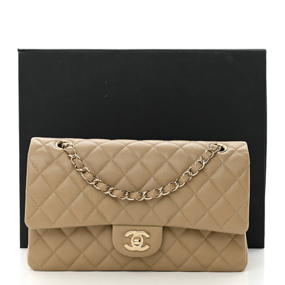 Chanel Caviar Quilted Medium Double Flap Dark Beige 11 of 11