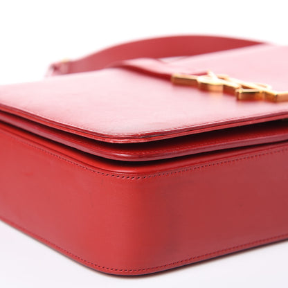 Saint Laurent Smooth Calfskin Medium Classic Monogram Universite Bag Red 7 of 19