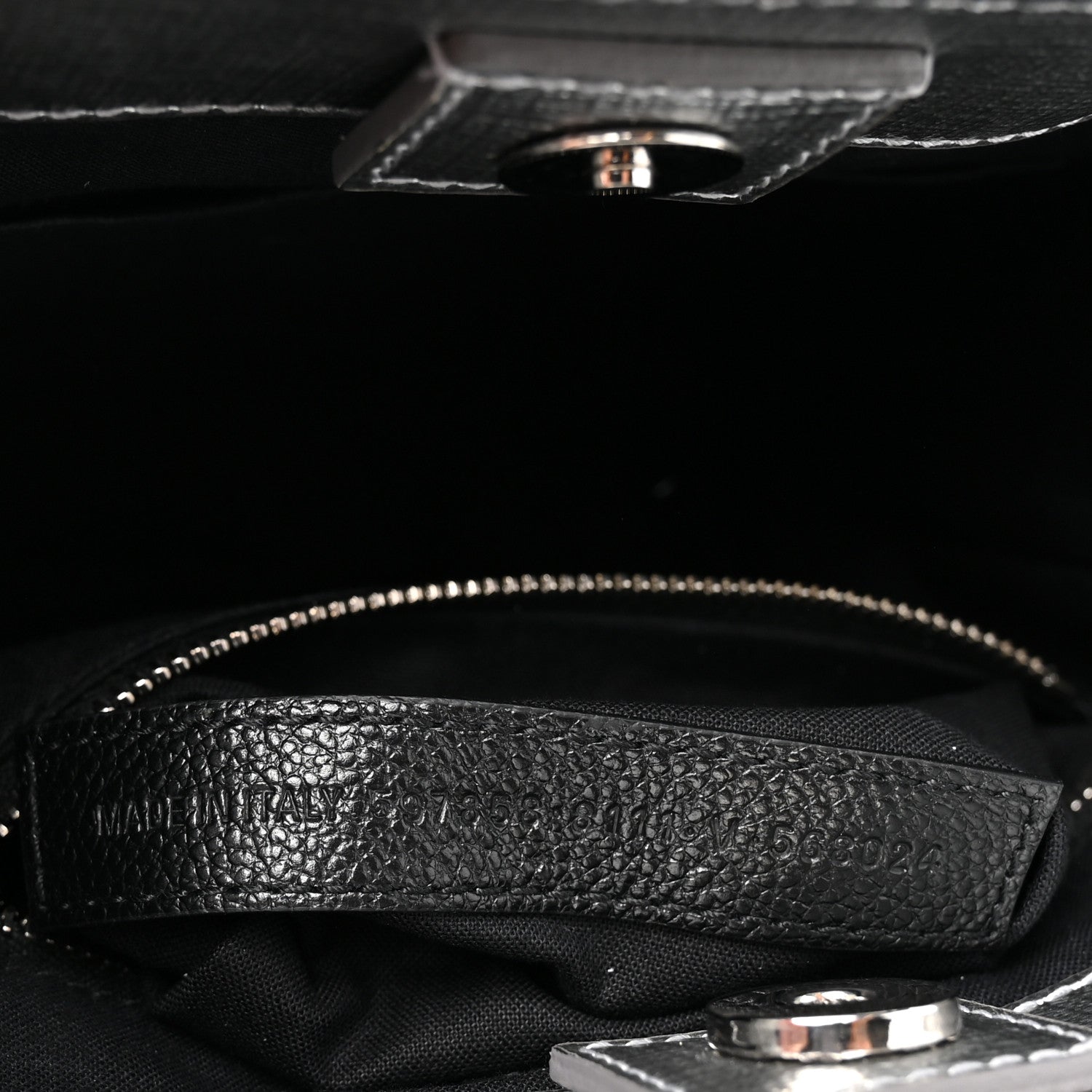 Balenciaga Metallic Squared Calfskin Logo North South Shopper Tote XXS Silver 5 of 12