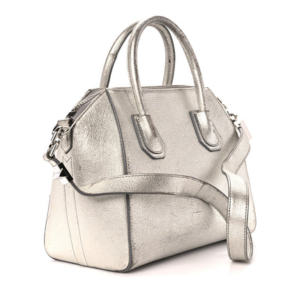 Givenchy Metallic Sugar Goatskin Small Antigona Silver 3 of 18