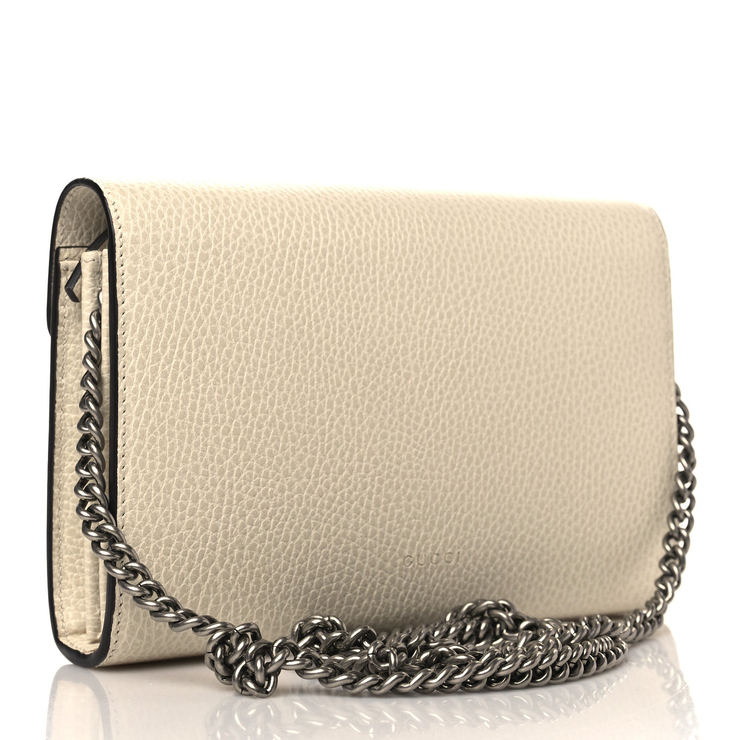 Gucci Dollar Calfskin Mini Dionysus Chain Wallet Mystic White 3 of 8