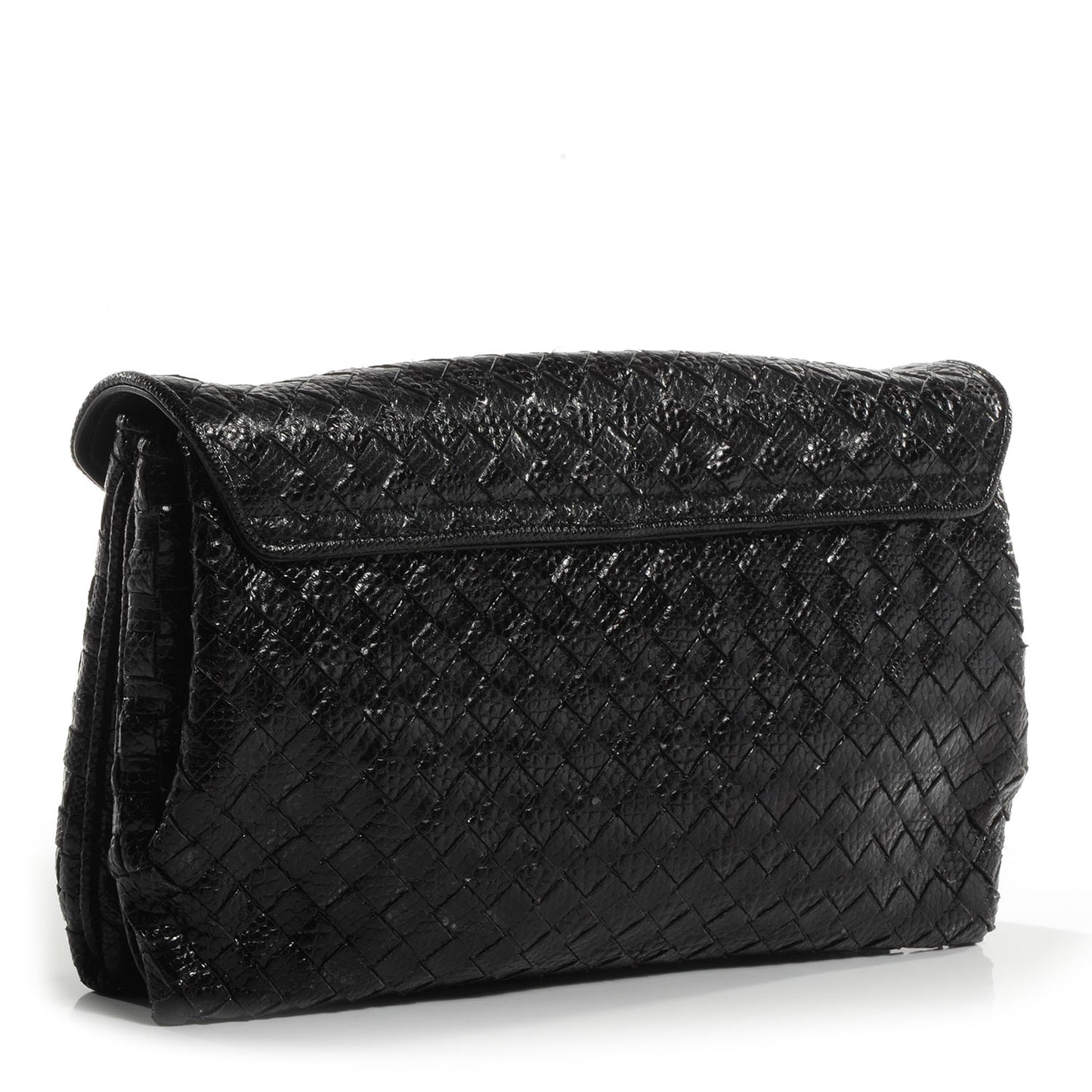 Ayers Intrecciato Karung Clutch Black