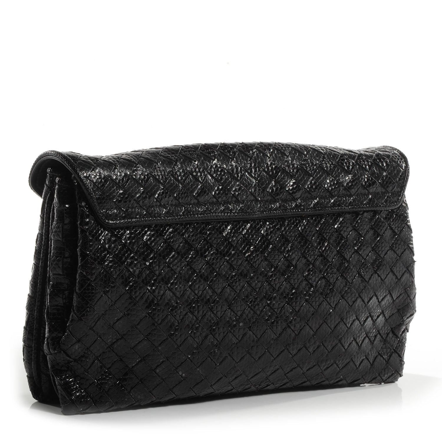 Bottega Veneta Ayers Intrecciato Karung Clutch Black 3 of 8