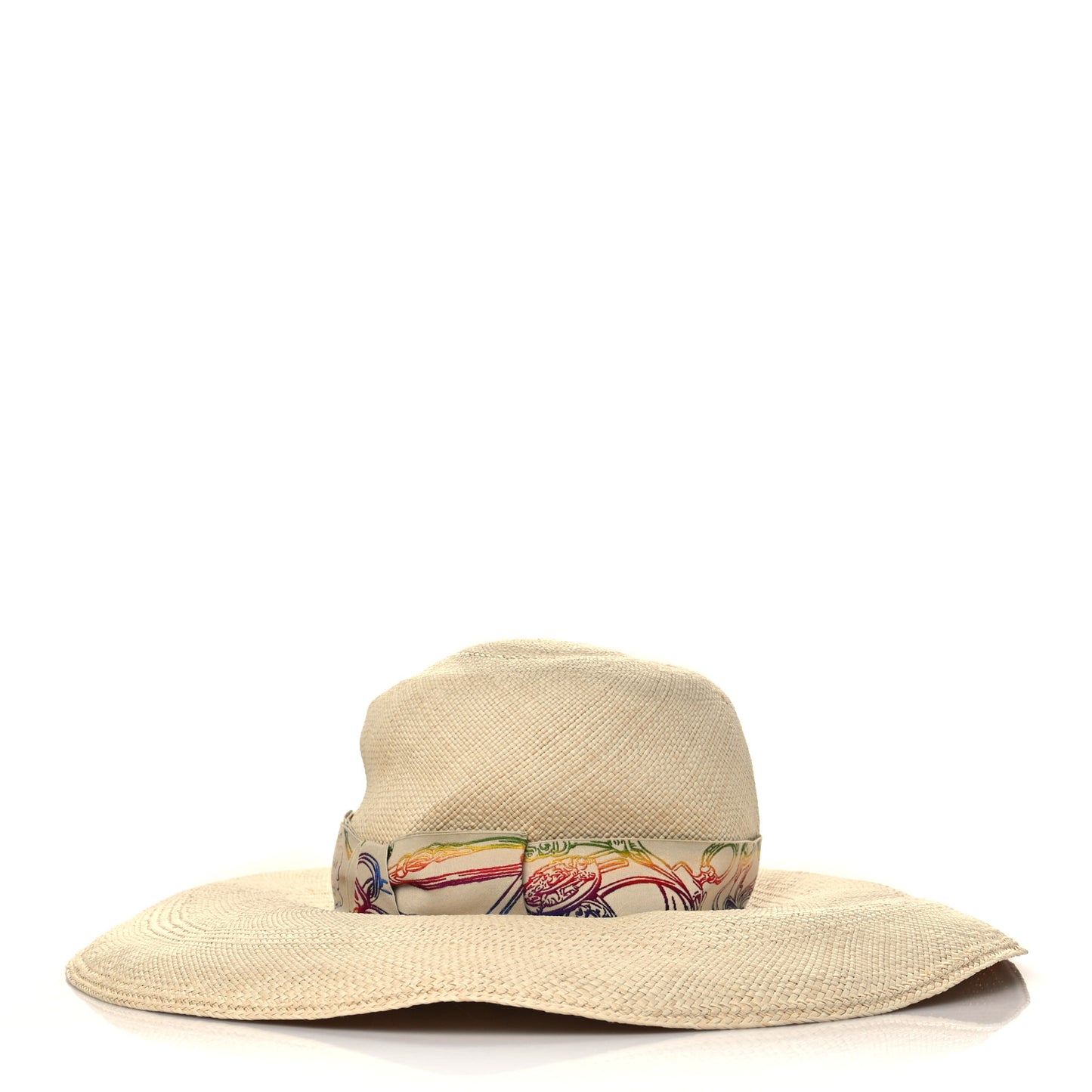 Panama Straw Brisa Brides De Gala Hat 57 Naturel Multicolore