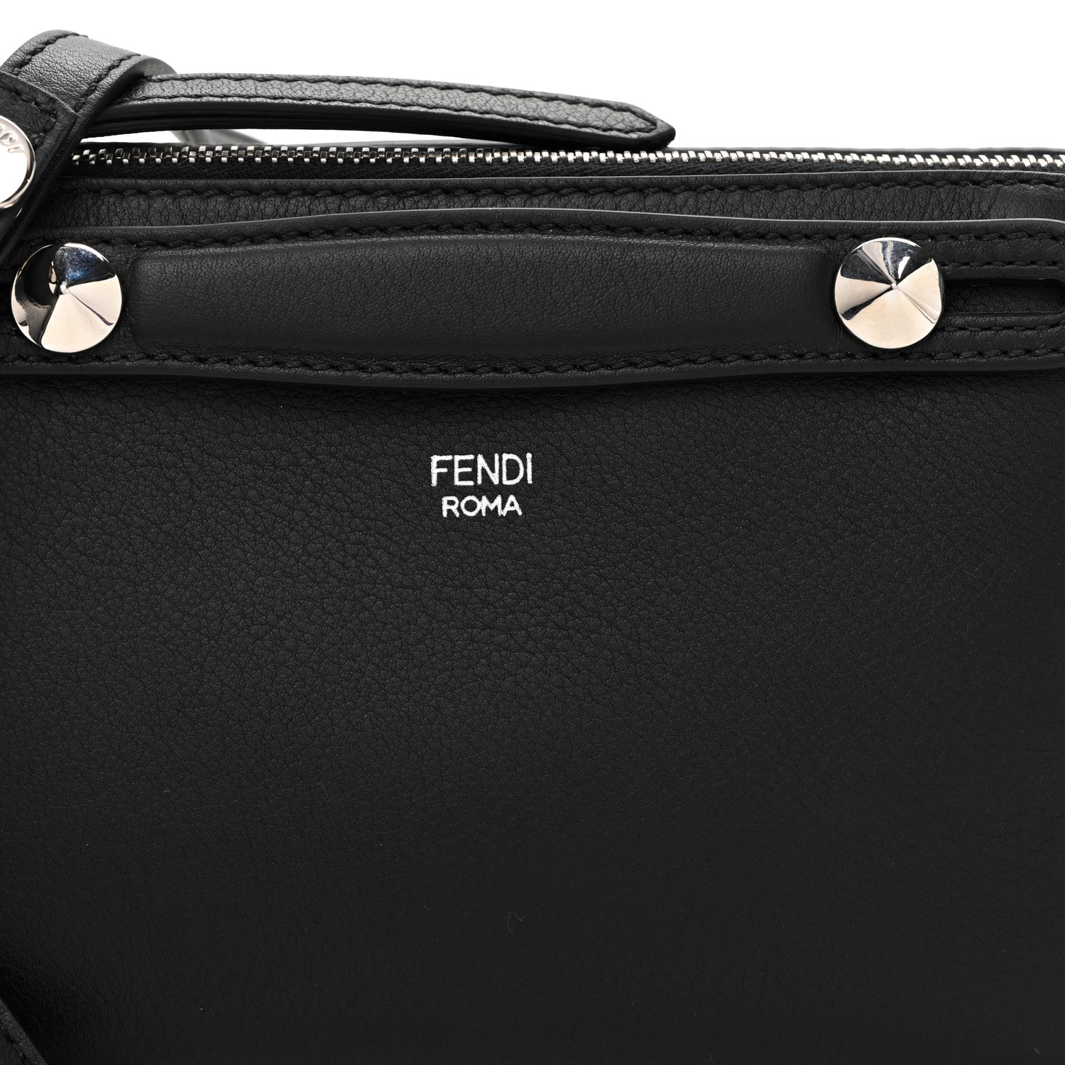 Fendi Vitello Dolce Mini By The Way Boston Bag Black 8 of 10