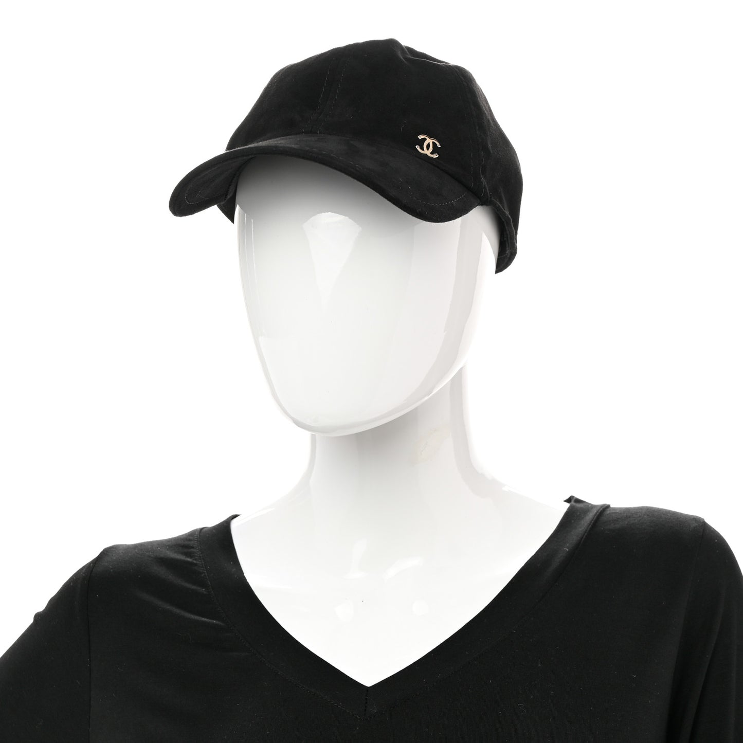 Suede Goatskin CC Cap Hat Black