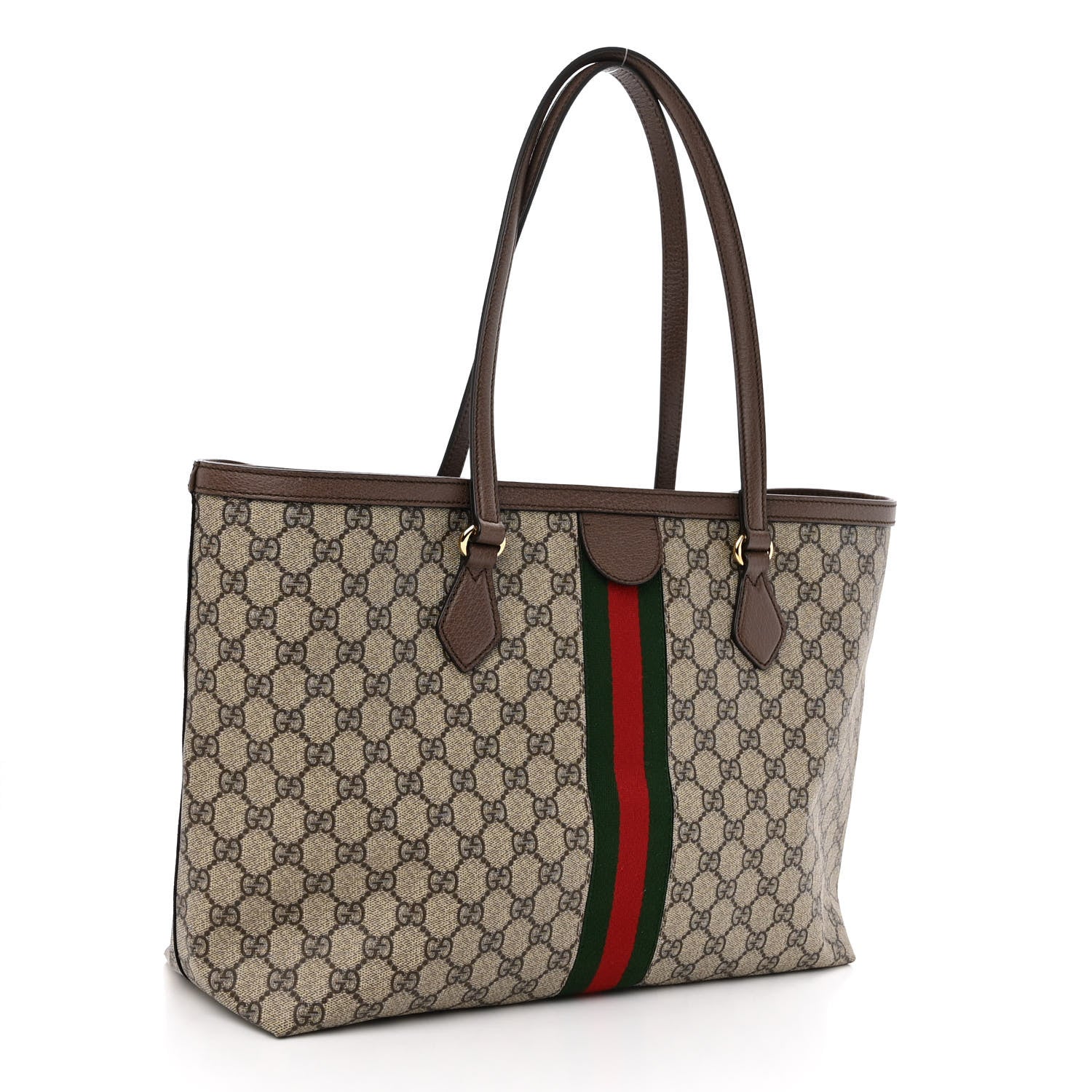Gucci GG Supreme Monogram Medium Ophidia Shopping Tote Brown 3 of 10