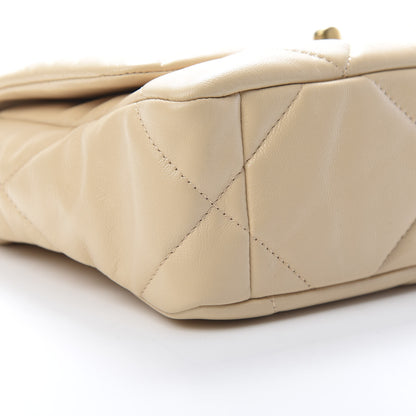 Chanel Goatskin Quilted Medium 19 Flap Beige 9 of 11
