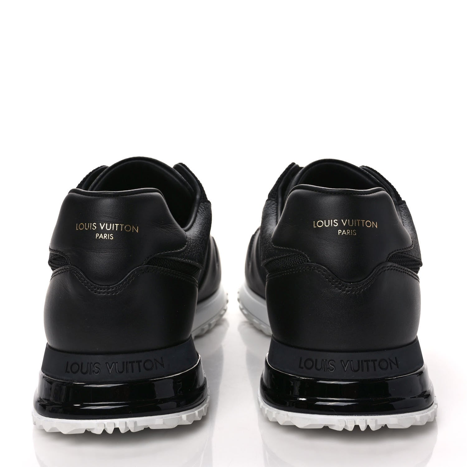 Louis Vuitton Calfskin Monogram Run Away Sneakers 12 Black 5 of 8