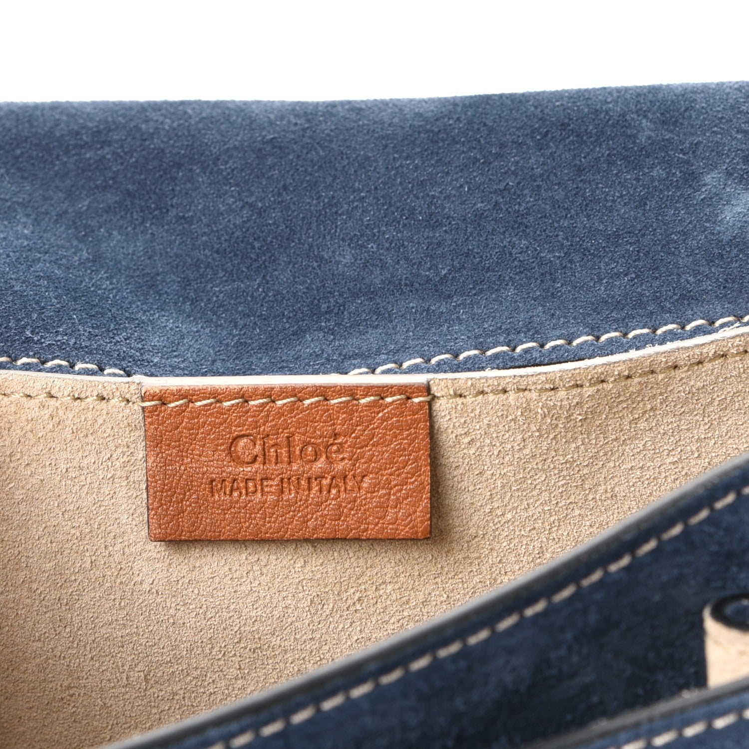 Chloe Calfskin Suede Small Jodie Camera Bag Navy 6 of 7