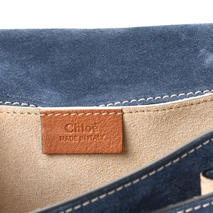 Chloe Calfskin Suede Small Jodie Camera Bag Navy 6 of 7