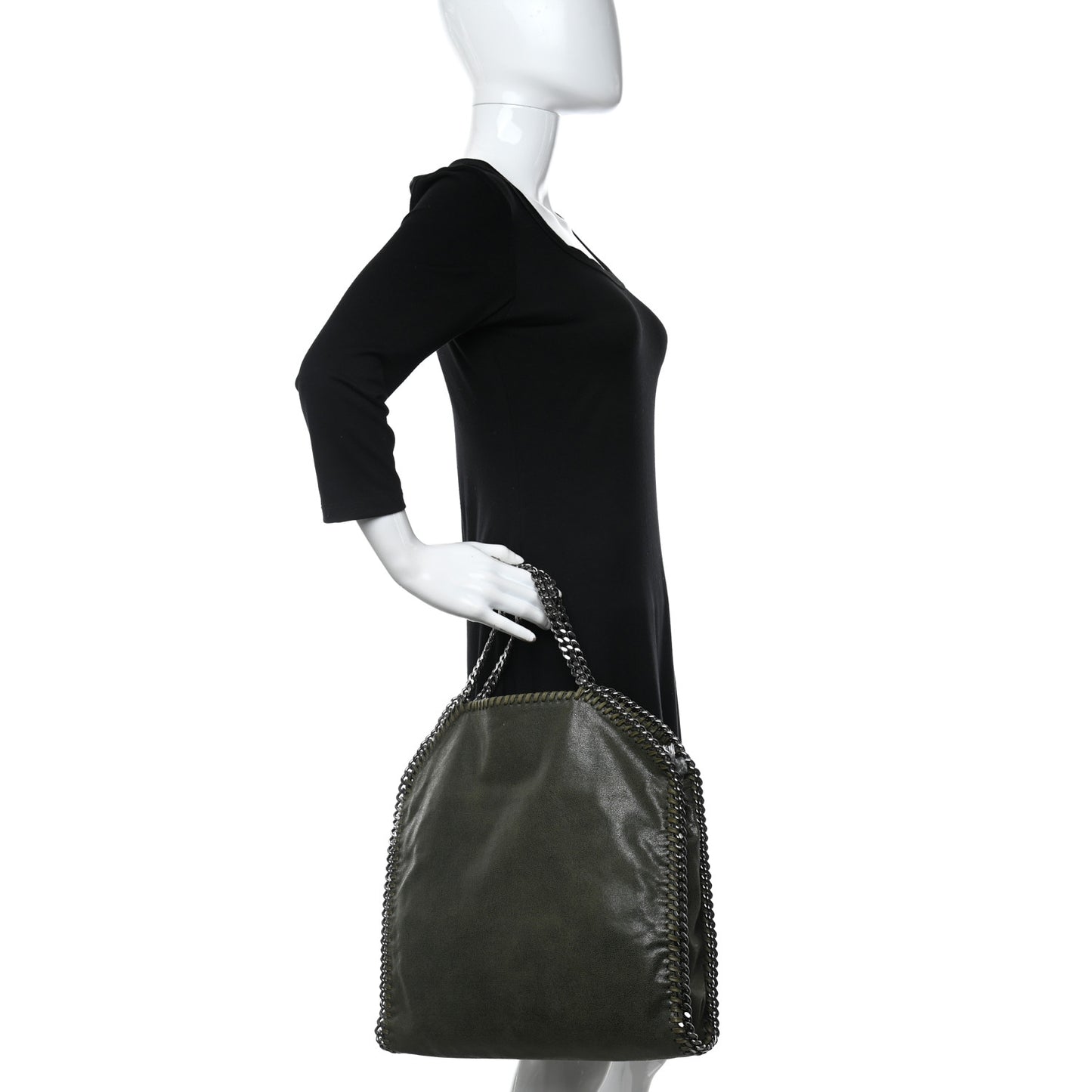 Shaggy Deer Small Falabella Tote Olive