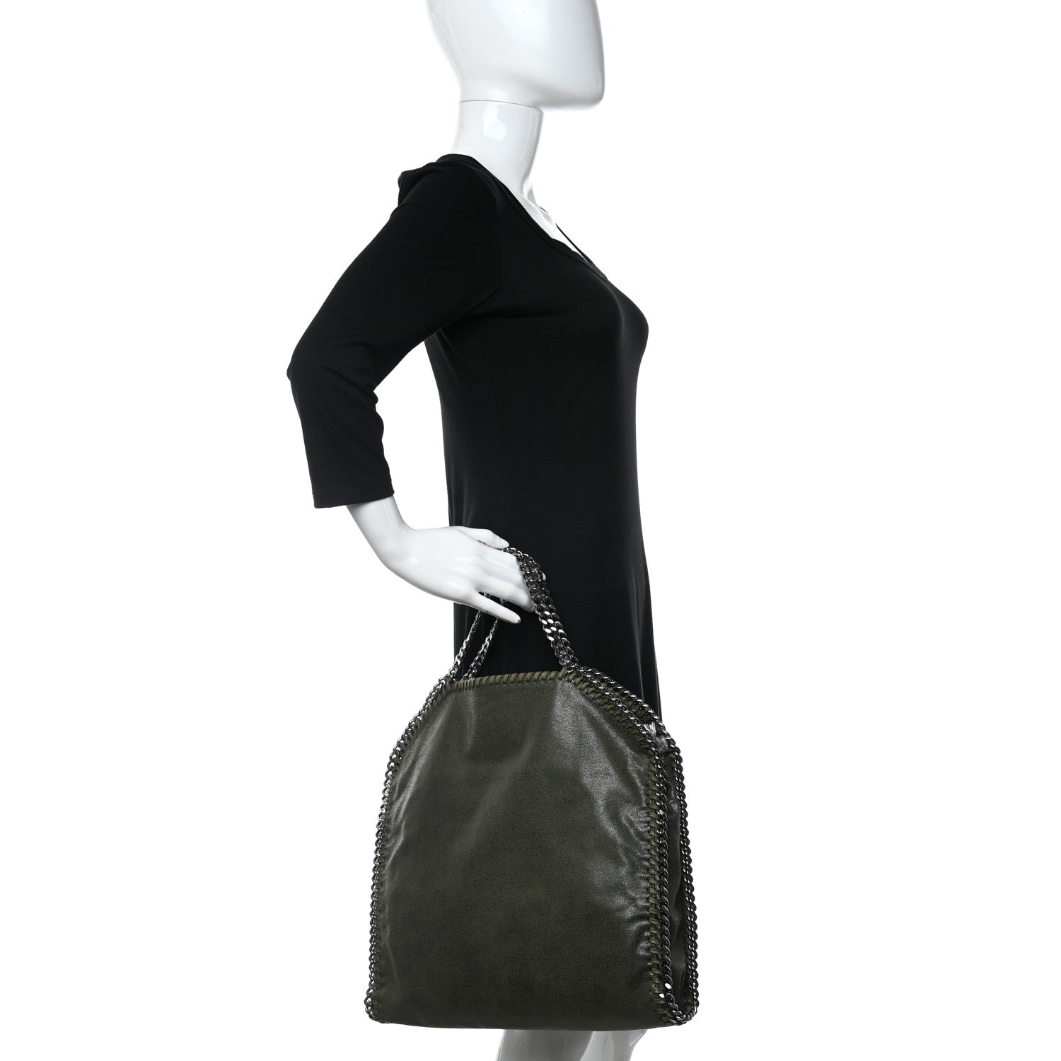 Stella McCartney Shaggy Deer Small Falabella Tote Olive 2 of 10