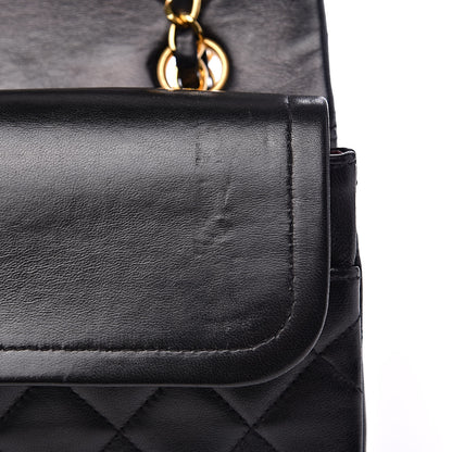 Chanel Lambskin Quilted Medium Double Flap Black 12 of 16