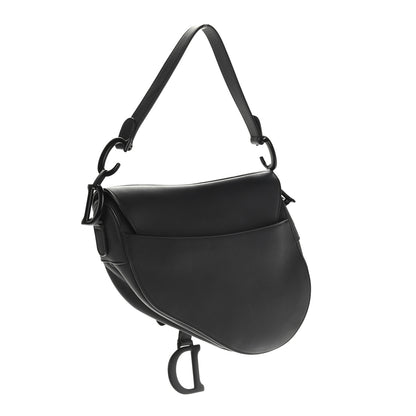 Christian Dior Ultra Matte Calfskin Saddle Bag Black 3 of 12