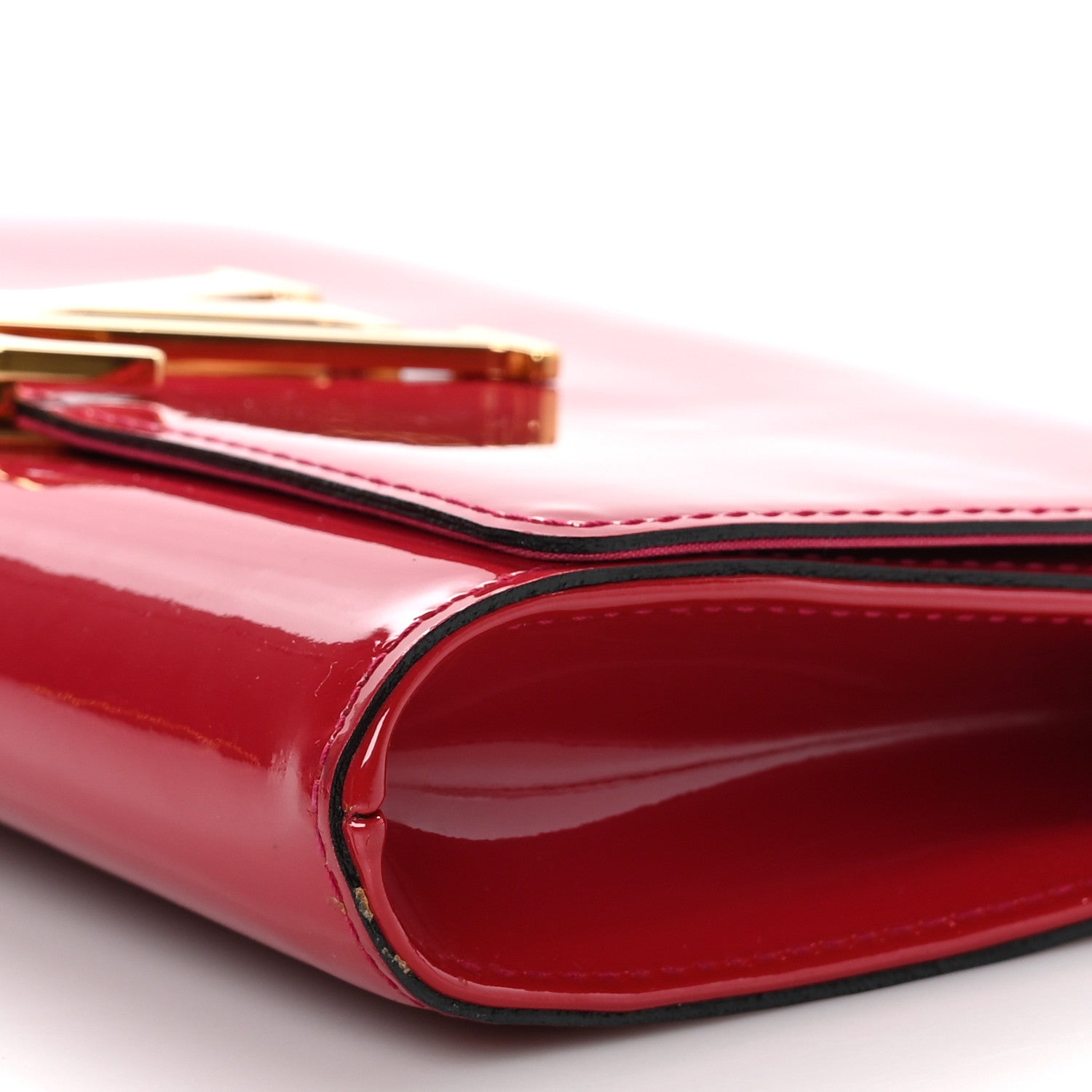 Louis Vuitton Patent Louise Clutch Rose Indien 9 of 12