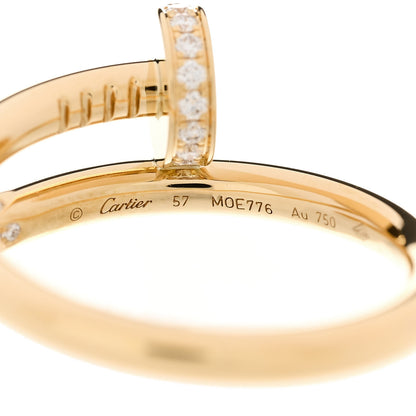 Cartier 18K Yellow Gold Diamond Juste Un Clou Ring 57 8 4 of 6