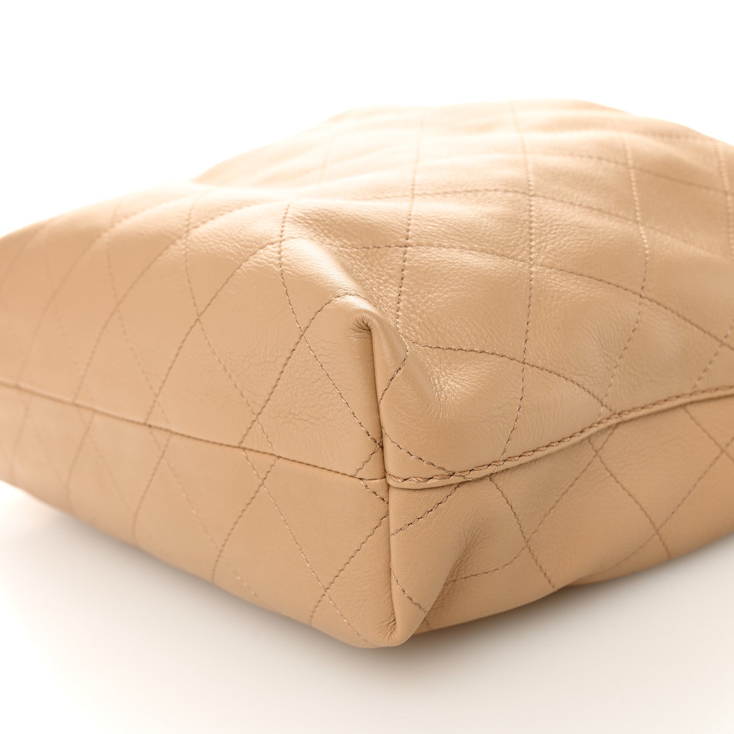Chanel Calfskin Quilted Small Maxi Hobo Beige 10 of 10