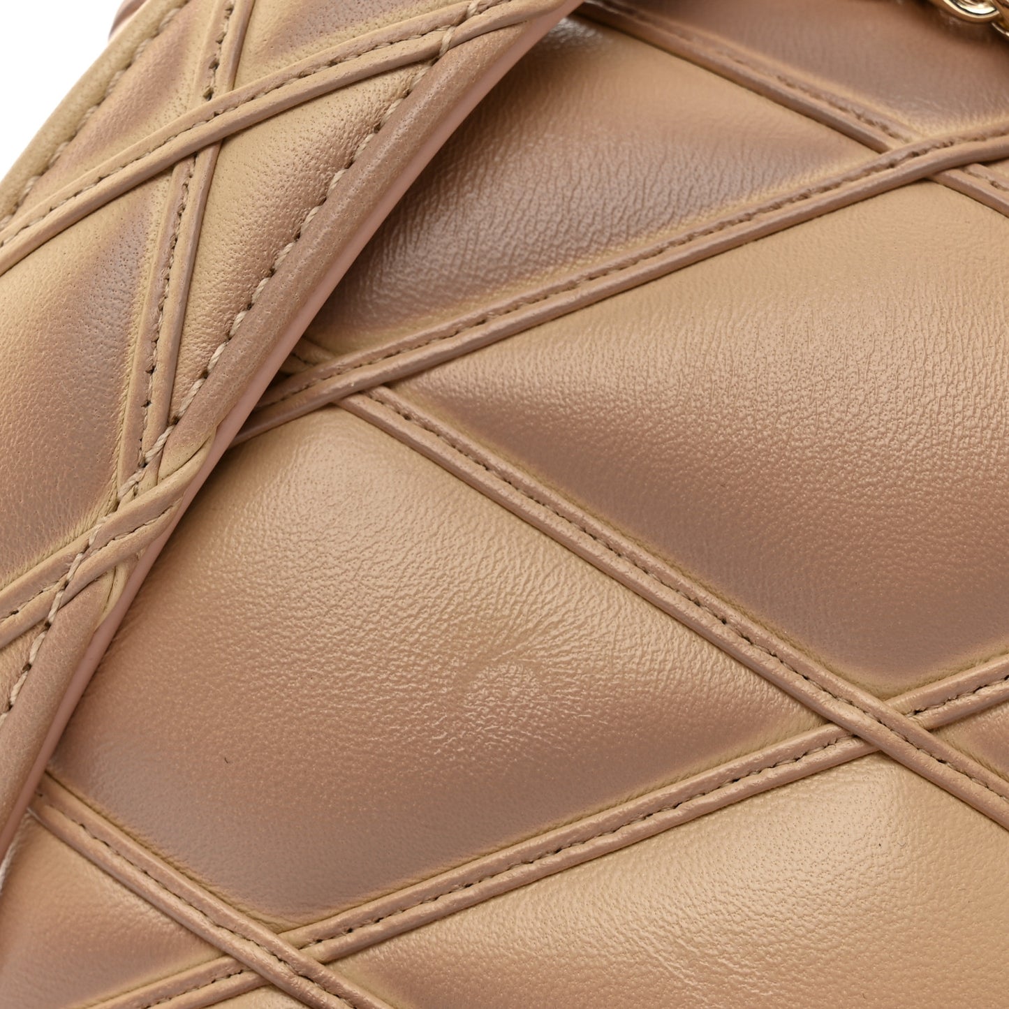 Lambskin Malletage Top Handle GO-14 MM Beige Rose