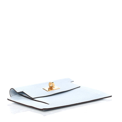 Hermes Chevre Mysore Kelly Pocket Compact Wallet Bleu Brume 4 of 7