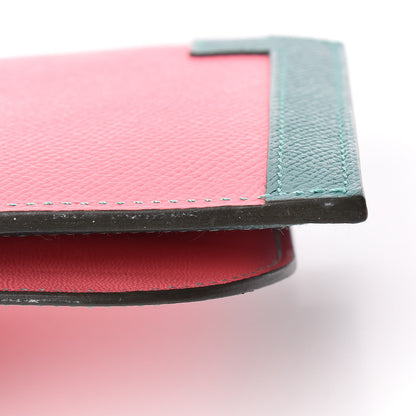 Hermes Epsom Camail Long Wallet Rose Azalee Malachite Lime 8 of 11