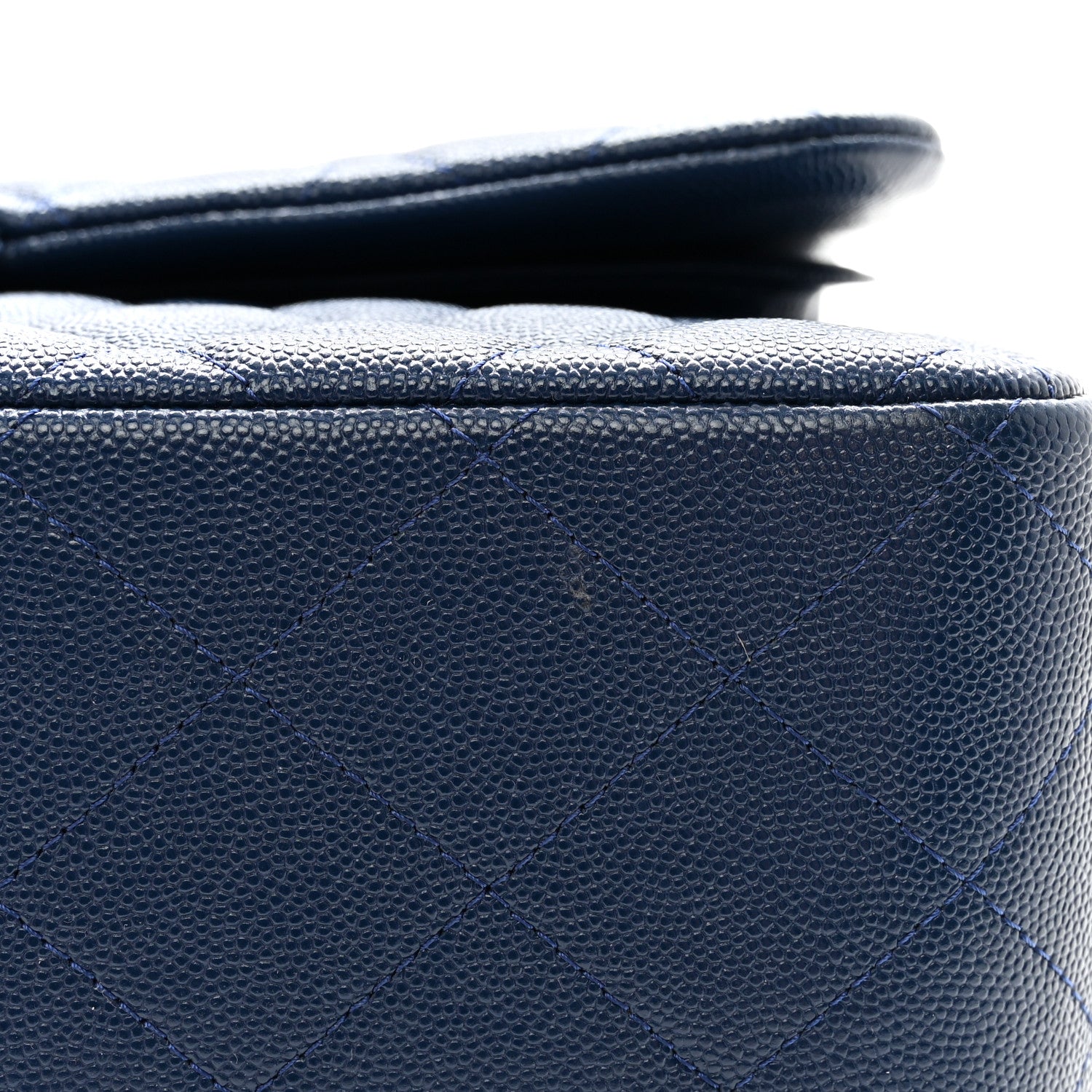 Chanel Caviar Quilted Jumbo Double Flap Navy Blue 12 of 12