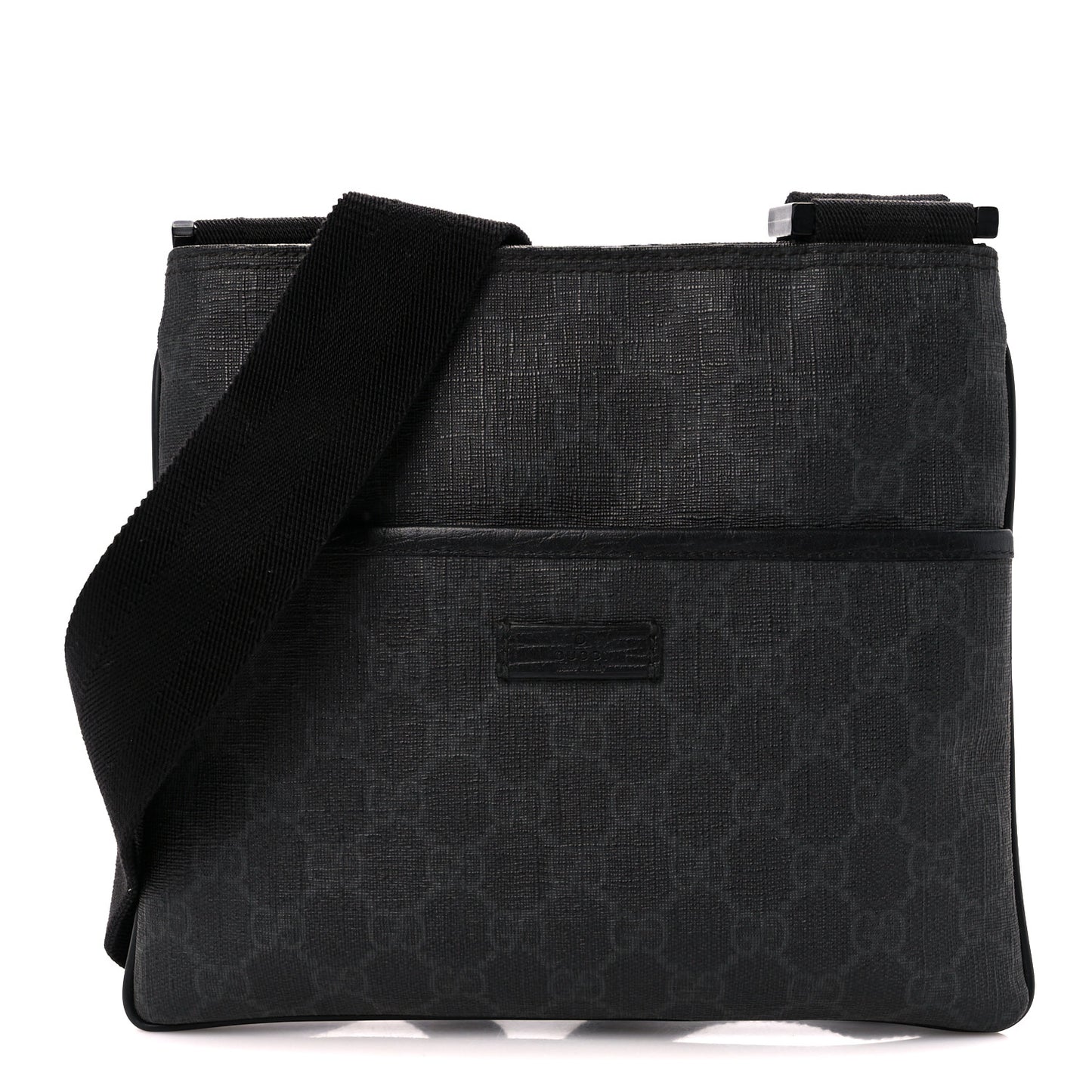 GG Plus Flat Messenger Bag Black Grey