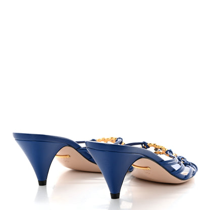Gucci Malaga Kid Crystal GG 55mm Sandals 35 Blue 4 of 7