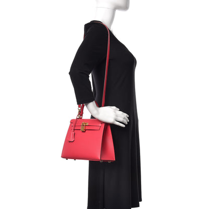 Hermes Epsom Kelly Sellier 25 Rose Extreme 2 of 37