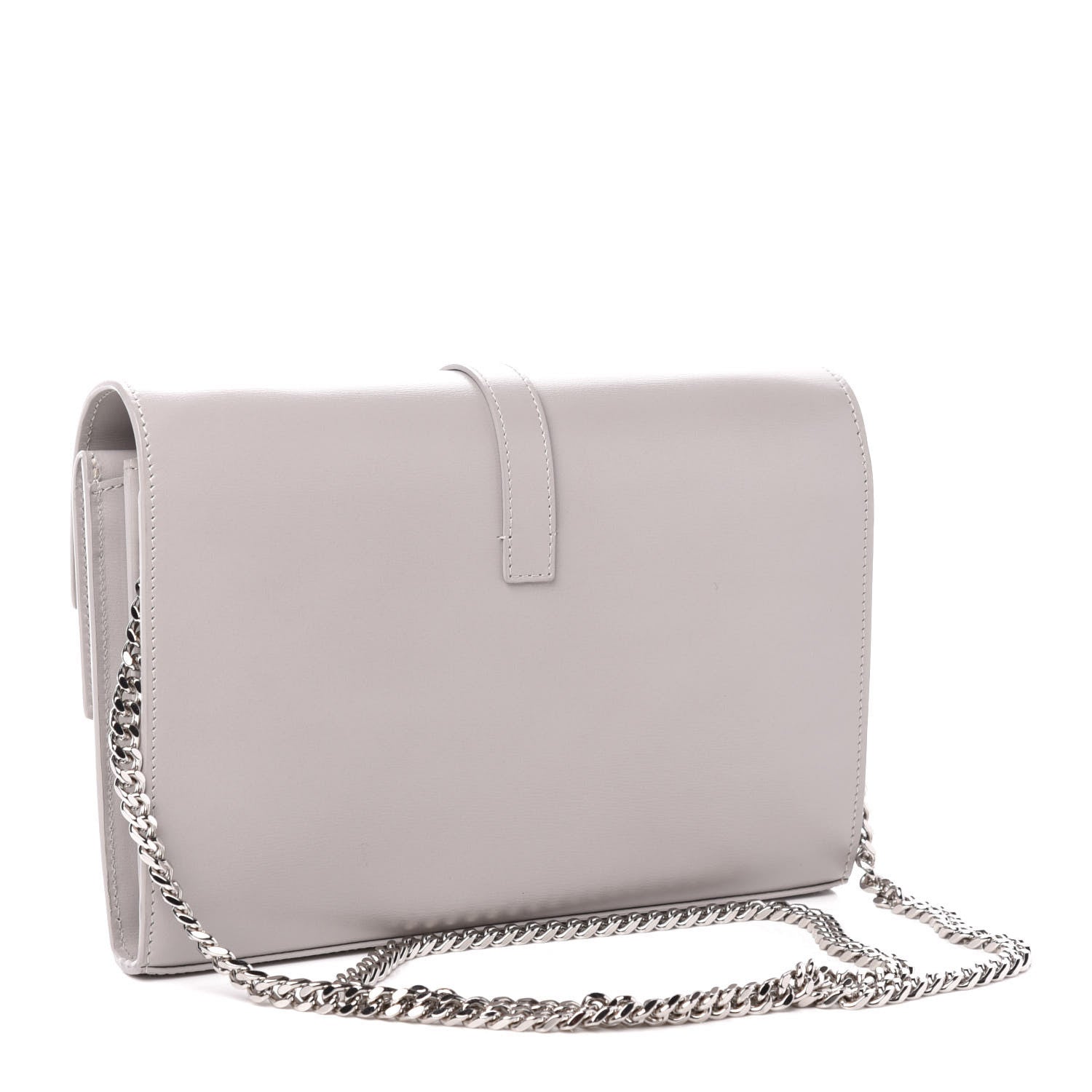 Saint Laurent Smooth Calfskin Sulpice Monogram Chain Wallet Light Natural 3 of 10