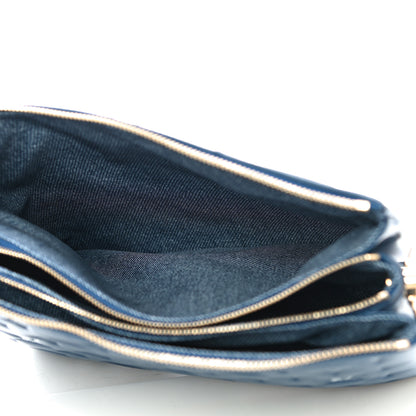 Louis Vuitton Lambskin Embossed Monogram Coussin PM Denim Blue 5 of 12