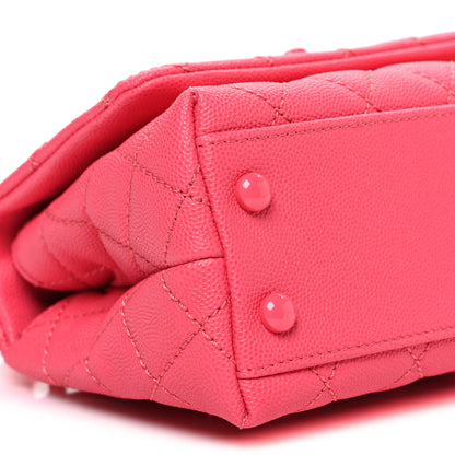 Chanel Caviar Quilted Incognito Extra Mini Coco Handle Flap Pink 9 of 10
